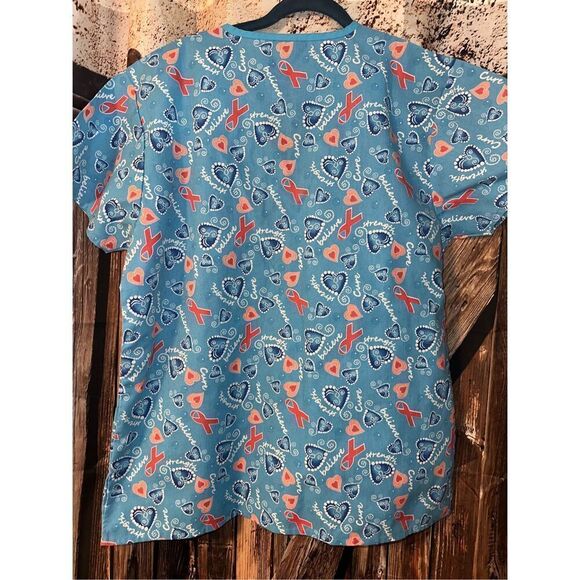 Absolute breast Cancer awareness scrub top size Medium - Picture 4 of 4